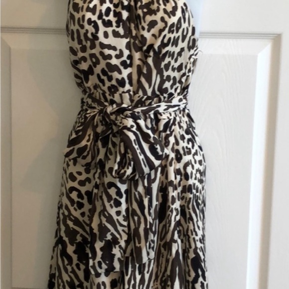 Banana Republic Dresses & Skirts - Banana Republic Animal Print Mini Dress - Black and Cream NWOT